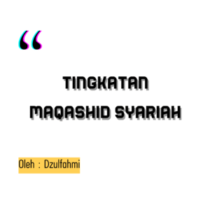 Tingkatan Maqashid Syariah
